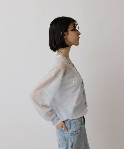 グレースコンチネンタル　シアージョーゼットカーディガン シアージョーゼットカーディガン / GRACE CONTINENTAL | GRACE