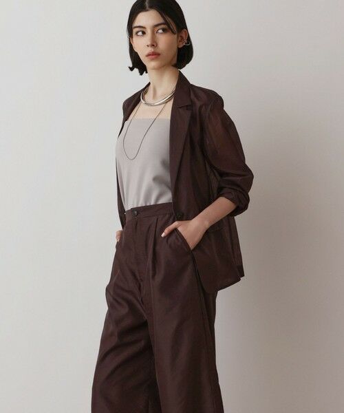 GRACE CONTINENTAL / グレースコンチネンタル テーラードジャケット | ブライトシアージャケット(ブラウン)