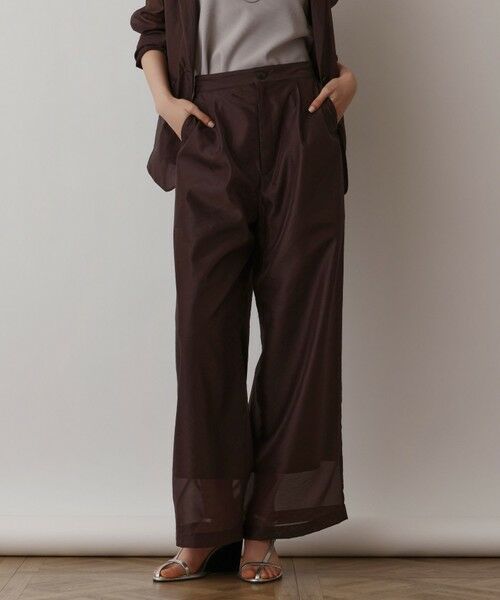 GRACE CONTINENTAL / グレースコンチネンタル その他パンツ | ブライトシアーパンツ(ブラウン)