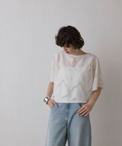 GRACE CONTINENTAL / グレースコンチネンタル カットソー | 刺繍ポンチョトップ