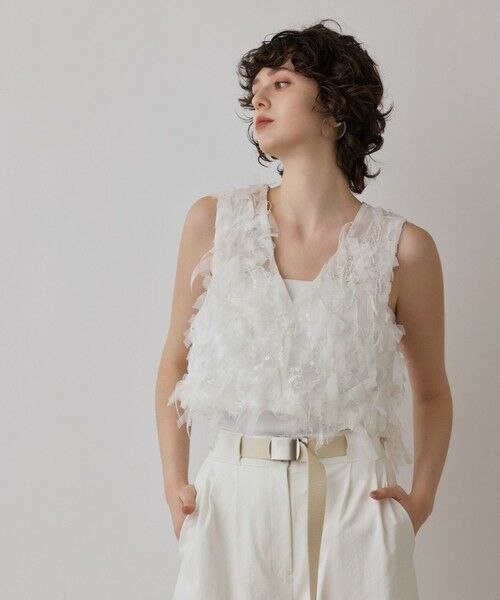 GRACE CONTINENTAL / グレースコンチネンタル その他トップス | フリンジベスト | 詳細8