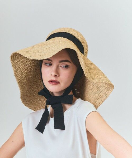 GRACE CONTINENTAL / グレースコンチネンタル ハット | N.H Paris  ラフィアリボンハット | 詳細1