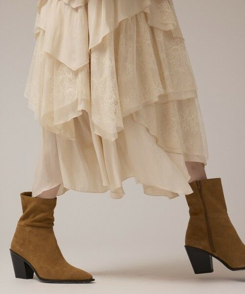 GRACE CONTINENTAL / グレースコンチネンタル ロング・マキシ丈スカート | レースコンビティアードスカート | 詳細5