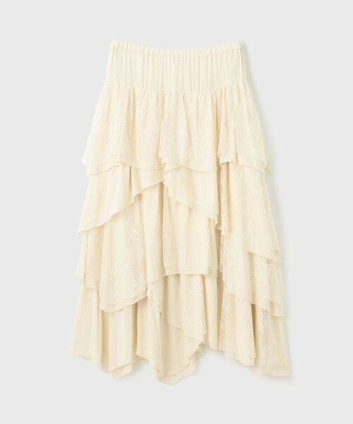 GRACE CONTINENTAL / グレースコンチネンタル ロング・マキシ丈スカート | レースコンビティアードスカート | 詳細9