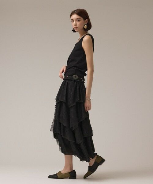 GRACE CONTINENTAL / グレースコンチネンタル ロング・マキシ丈スカート | レースコンビティアードスカート | 詳細11