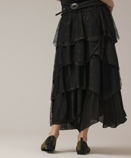 GRACE CONTINENTAL / グレースコンチネンタル ロング・マキシ丈スカート | レースコンビティアードスカート | 詳細13