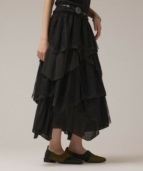 GRACE CONTINENTAL / グレースコンチネンタル ロング・マキシ丈スカート | レースコンビティアードスカート | 詳細14