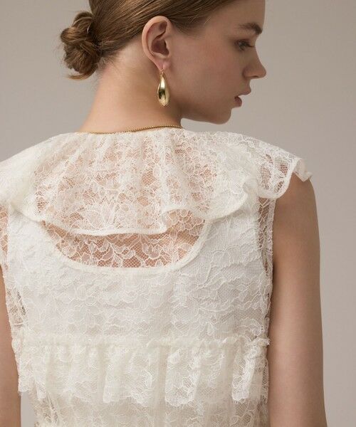 GRACE CONTINENTAL / グレースコンチネンタル ロング・マキシ丈ワンピース | フリルカラーレースワンピース | 詳細12