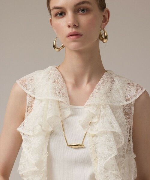 GRACE CONTINENTAL / グレースコンチネンタル ロング・マキシ丈ワンピース | フリルカラーレースワンピース | 詳細7