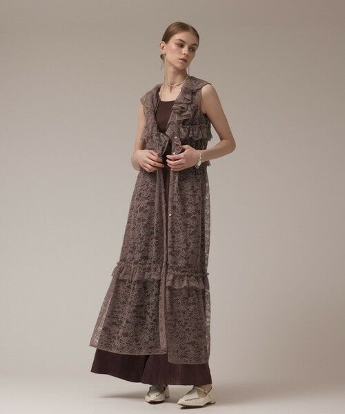 GRACE CONTINENTAL / グレースコンチネンタル ロング・マキシ丈ワンピース | フリルカラーレースワンピース | 詳細17