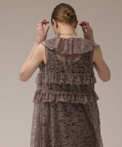 GRACE CONTINENTAL / グレースコンチネンタル ロング・マキシ丈ワンピース | フリルカラーレースワンピース | 詳細20