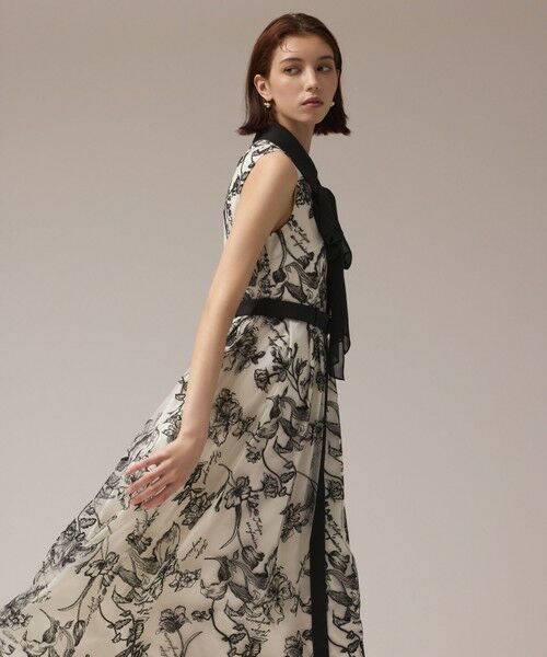 GRACE CONTINENTAL / グレースコンチネンタル ドレス | フラワー刺繍ボウタイドレス | 詳細4