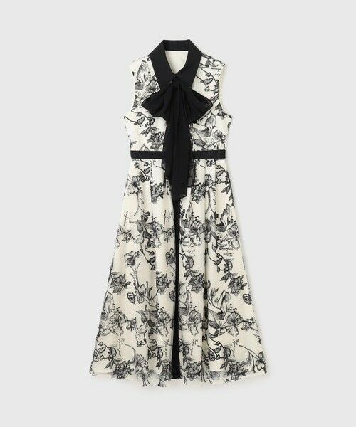 GRACE CONTINENTAL / グレースコンチネンタル ドレス | フラワー刺繍ボウタイドレス | 詳細6