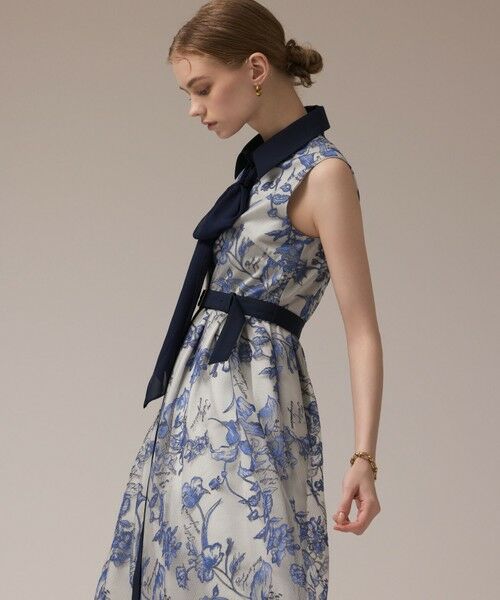 GRACE CONTINENTAL / グレースコンチネンタル ドレス | フラワー刺繍ボウタイドレス | 詳細14