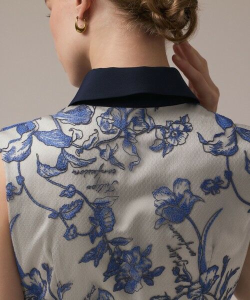 GRACE CONTINENTAL / グレースコンチネンタル ドレス | フラワー刺繍ボウタイドレス | 詳細17