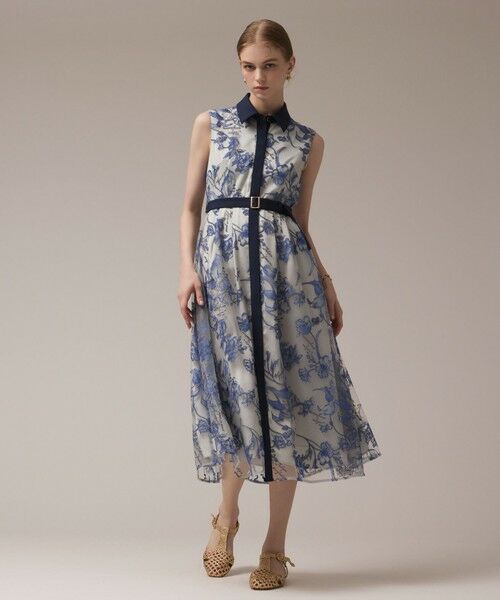 GRACE CONTINENTAL / グレースコンチネンタル ドレス | フラワー刺繍ボウタイドレス | 詳細19