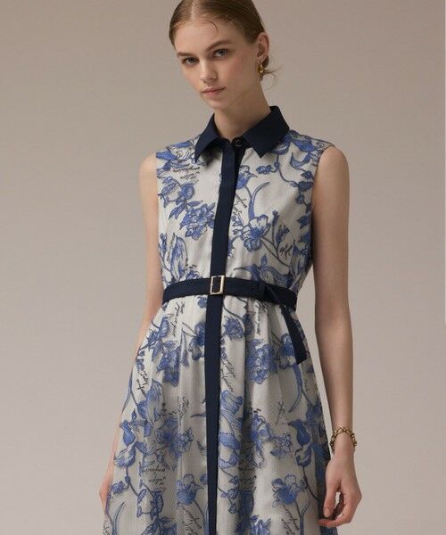 GRACE CONTINENTAL / グレースコンチネンタル ドレス | フラワー刺繍ボウタイドレス | 詳細22