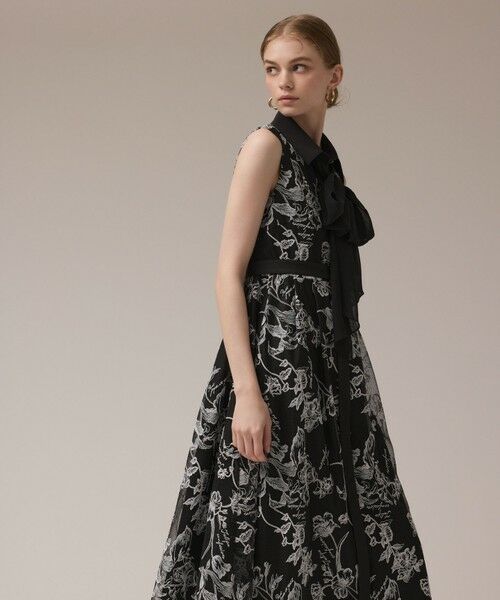 GRACE CONTINENTAL / グレースコンチネンタル ドレス | フラワー刺繍ボウタイドレス | 詳細24