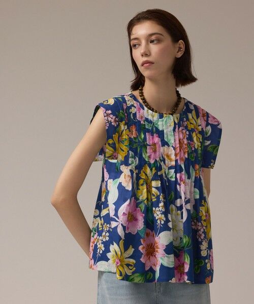 GRACE CONTINENTAL / グレースコンチネンタル シャツ・ブラウス | フラワープリントタックブラウス | 詳細2