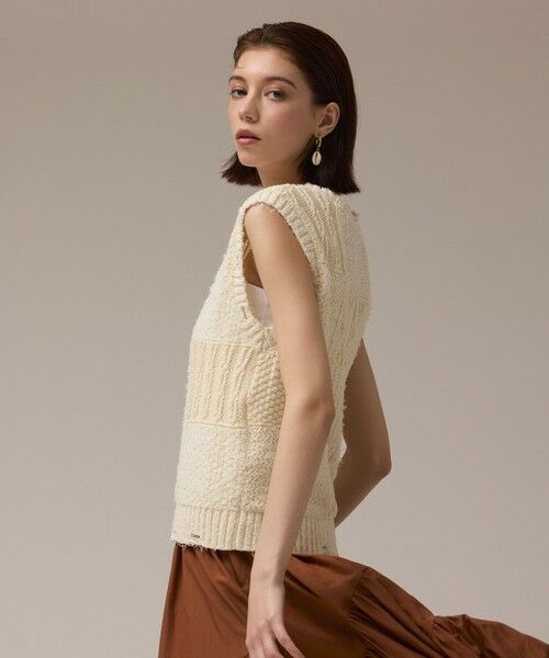 GRACE CONTINENTAL / グレースコンチネンタル その他トップス | パッチワークニットトップ | 詳細2