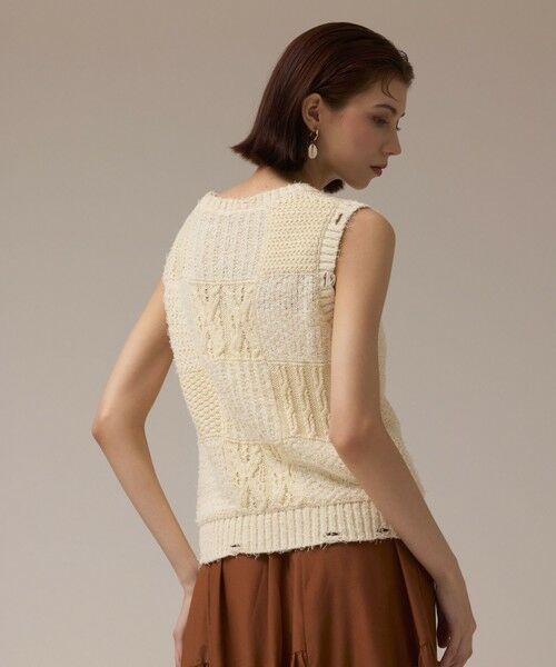 GRACE CONTINENTAL / グレースコンチネンタル その他トップス | パッチワークニットトップ | 詳細3