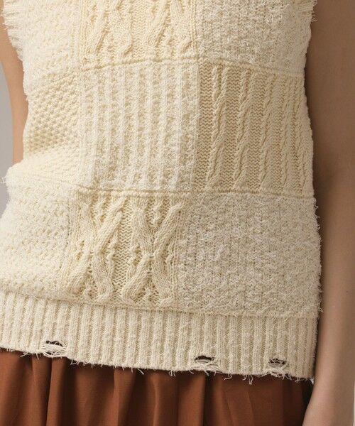 GRACE CONTINENTAL / グレースコンチネンタル その他トップス | パッチワークニットトップ | 詳細4