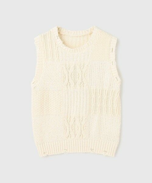 GRACE CONTINENTAL / グレースコンチネンタル その他トップス | パッチワークニットトップ | 詳細7