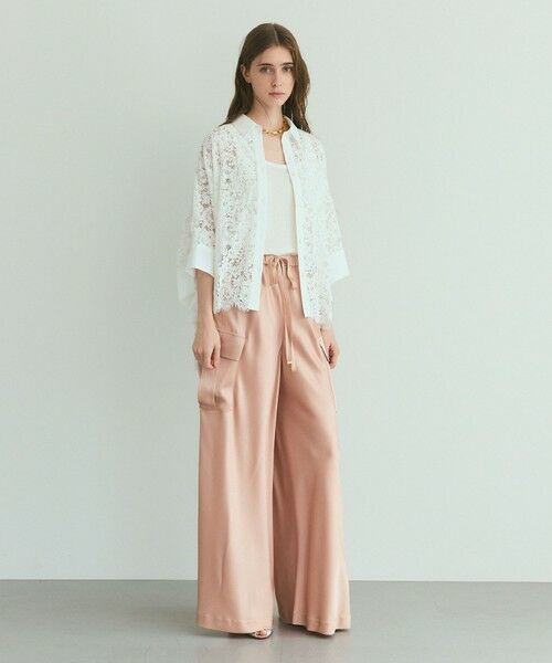 GRACE CONTINENTAL / グレースコンチネンタル その他パンツ | ダブルサテンイージーパンツ | 詳細1