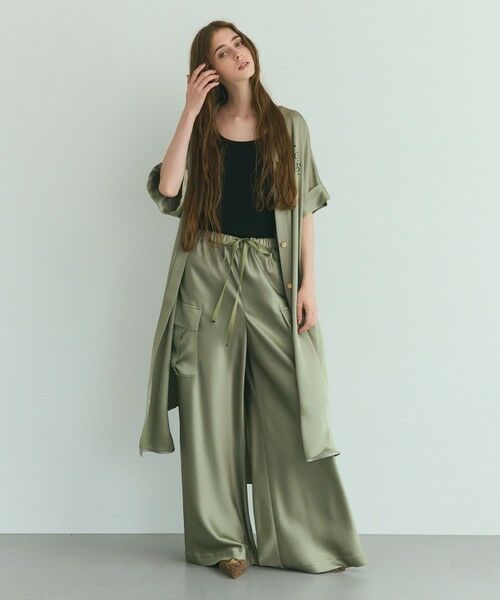 GRACE CONTINENTAL / グレースコンチネンタル その他パンツ | ダブルサテンイージーパンツ | 詳細15