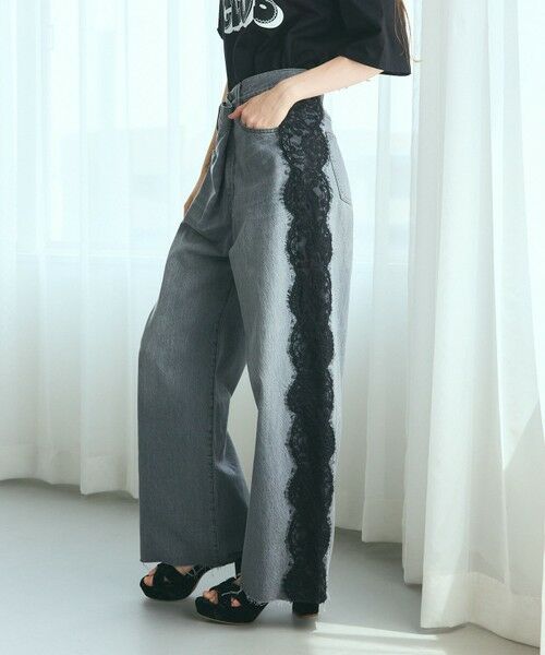 GRACE CONTINENTAL / グレースコンチネンタル デニムパンツ | サイドレースデニムパンツ | 詳細13