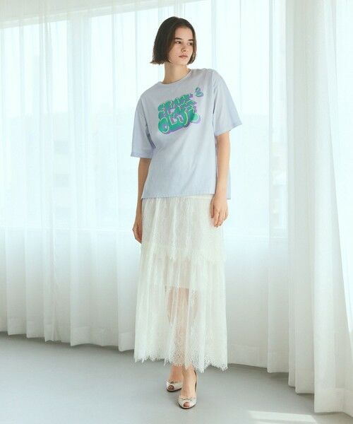 GRACE CONTINENTAL / グレースコンチネンタル ロング・マキシ丈スカート | レース切替ティアードスカート | 詳細1