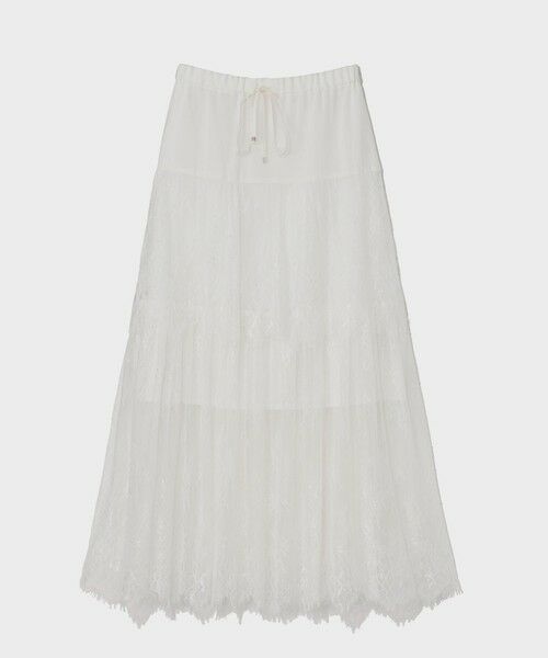 GRACE CONTINENTAL / グレースコンチネンタル ロング・マキシ丈スカート | レース切替ティアードスカート | 詳細4