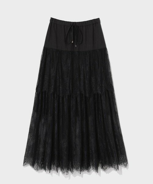 GRACE CONTINENTAL / グレースコンチネンタル ロング・マキシ丈スカート | レース切替ティアードスカート | 詳細13