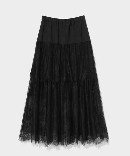 GRACE CONTINENTAL / グレースコンチネンタル ロング・マキシ丈スカート | レース切替ティアードスカート | 詳細14