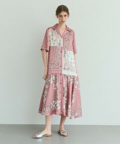GRACE CONTINENTAL / グレースコンチネンタル ミニ丈・ひざ丈ワンピース | バンダナプリントシャツドレス