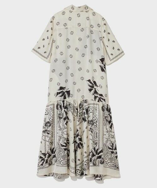 ZIMMERMANN ミディ丈ワンピース バンダナプリント【関税なし】 ZIMMERMANN + NET SUSTAIN リネン ミディ丈ラップドレス
