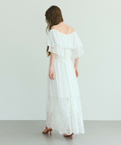 GRACE CONTINENTAL / グレースコンチネンタル ロング・マキシ丈ワンピース | ラッフルレース切替マキシ | 詳細1