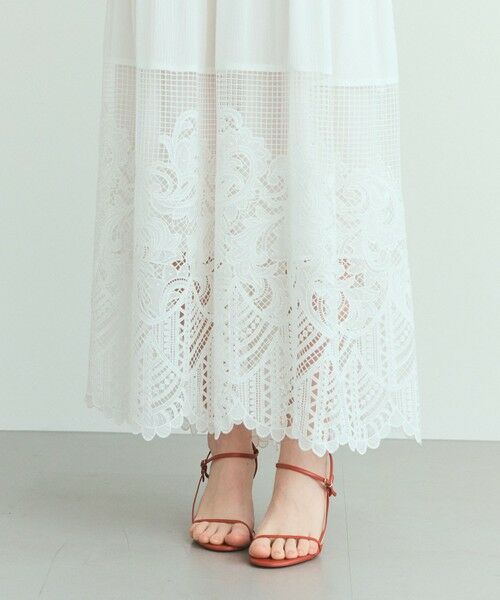 GRACE CONTINENTAL / グレースコンチネンタル ロング・マキシ丈ワンピース | ラッフルレース切替マキシ | 詳細4