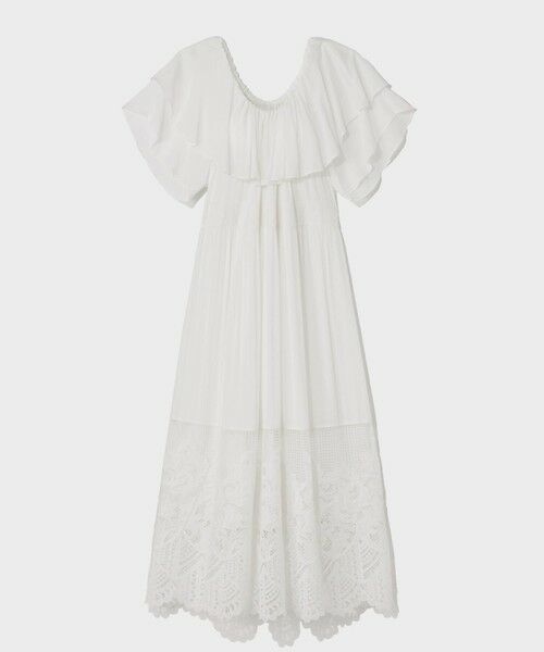 GRACE CONTINENTAL / グレースコンチネンタル ロング・マキシ丈ワンピース | ラッフルレース切替マキシ | 詳細5