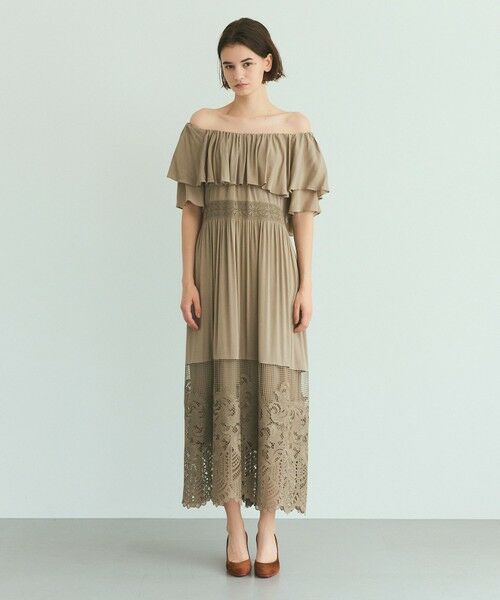GRACE CONTINENTAL / グレースコンチネンタル ロング・マキシ丈ワンピース | ラッフルレース切替マキシ | 詳細12