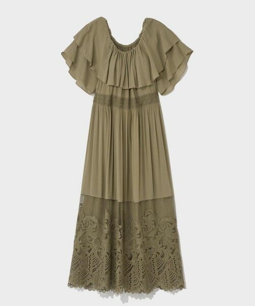 GRACE CONTINENTAL / グレースコンチネンタル ロング・マキシ丈ワンピース | ラッフルレース切替マキシ | 詳細14