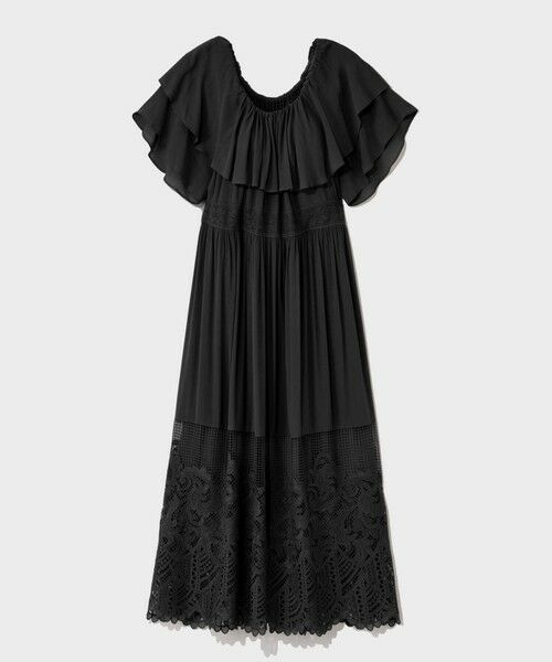 GRACE CONTINENTAL / グレースコンチネンタル ロング・マキシ丈ワンピース | ラッフルレース切替マキシ | 詳細20