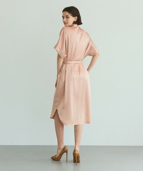 GRACE CONTINENTAL / グレースコンチネンタル ミニ丈・ひざ丈ワンピース | ダブルサテンシャツドレス | 詳細2