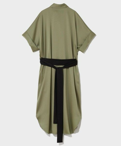 GRACE CONTINENTAL / グレースコンチネンタル ミニ丈・ひざ丈ワンピース | ダブルサテンシャツドレス | 詳細16