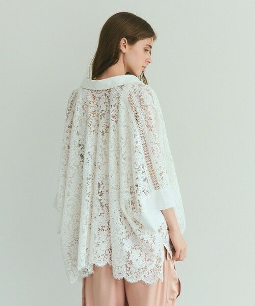 GRACE CONTINENTAL / グレースコンチネンタル シャツ・ブラウス | レースポンチョシャツ | 詳細3