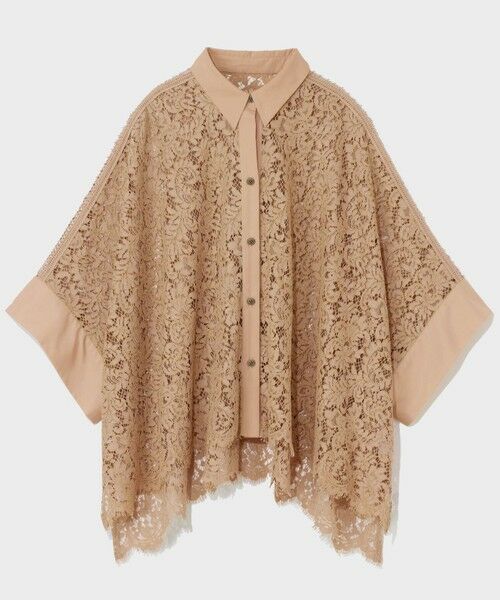 GRACE CONTINENTAL / グレースコンチネンタル シャツ・ブラウス | レースポンチョシャツ | 詳細13