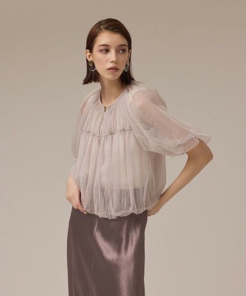 GRACE CONTINENTAL / グレースコンチネンタル ブルゾン | チュールシアーブルゾン | 詳細1