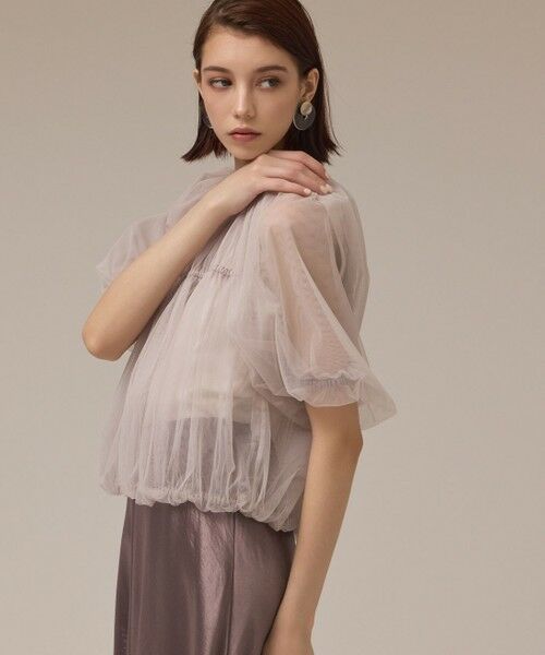 GRACE CONTINENTAL / グレースコンチネンタル ブルゾン | チュールシアーブルゾン | 詳細2