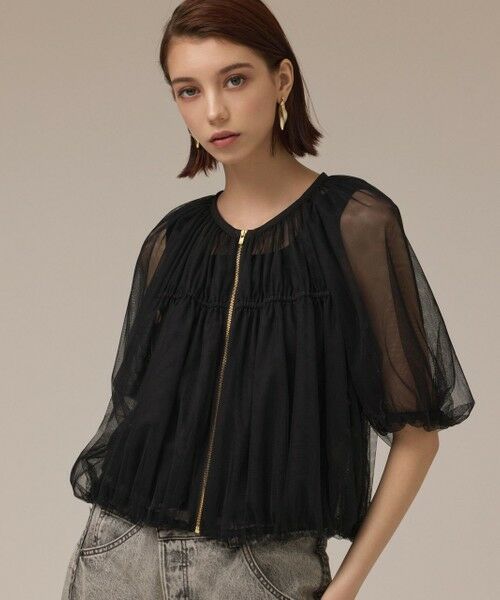 GRACE CONTINENTAL / グレースコンチネンタル ブルゾン | チュールシアーブルゾン | 詳細16