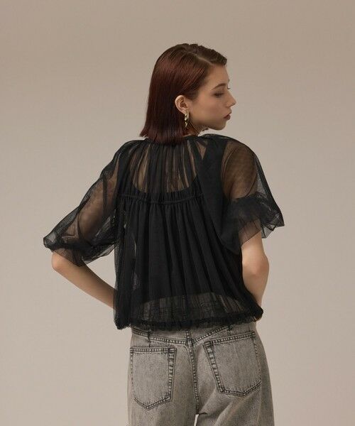 GRACE CONTINENTAL / グレースコンチネンタル ブルゾン | チュールシアーブルゾン | 詳細17